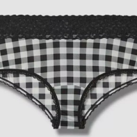 Torrid Cute Retro Gingham Second Skin Lace Trim Cheeky Panty Plus Size 4X - Picture 5 of 7